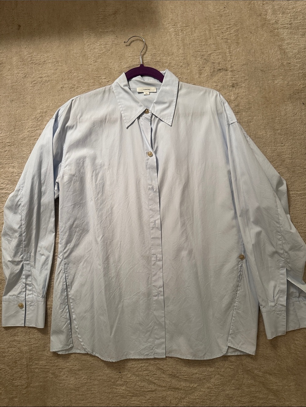 Convertible button down shirt. Vince Light Blue Button-Up